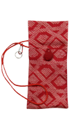 red shibori phone purse from vintage silk kimono