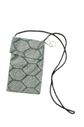 gray silk phone purse from vintage kimono
