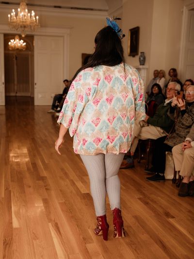 Turquoise silk shibori kimono jacket with  burgundy and beige - Kiku 