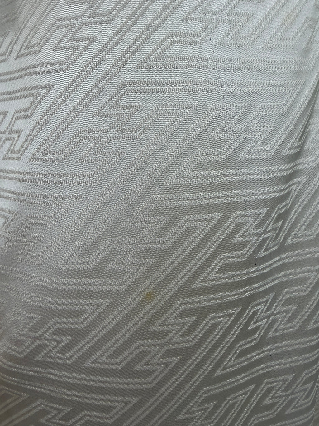Green and white kimono caftan with butterflies