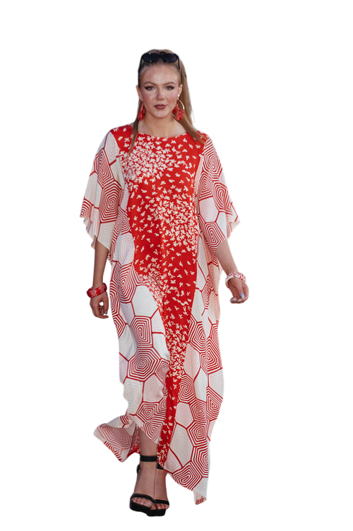 red silk kimono dress Red Silk Kimono Sleeve Dress, Boho Maxi Dress, Wide Sleeve Evening Gown, Loose Fit Satin Kaftan, Luxury Homewear, Elegant Long Dress