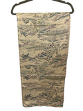 Cream and blue print silk bolero scarf