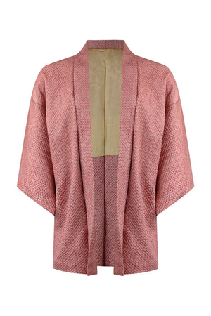 dusty pink kimono jacket on large model