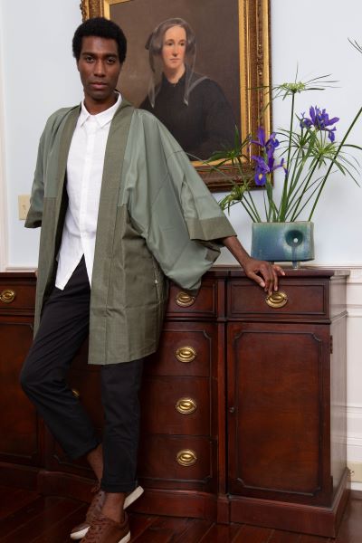 Pale Green Reversible Silk Kimono Jacket-Large – Kiku