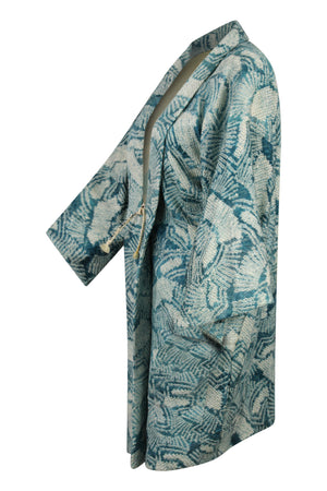 side view of beautifully crafted vintage kimono coat
