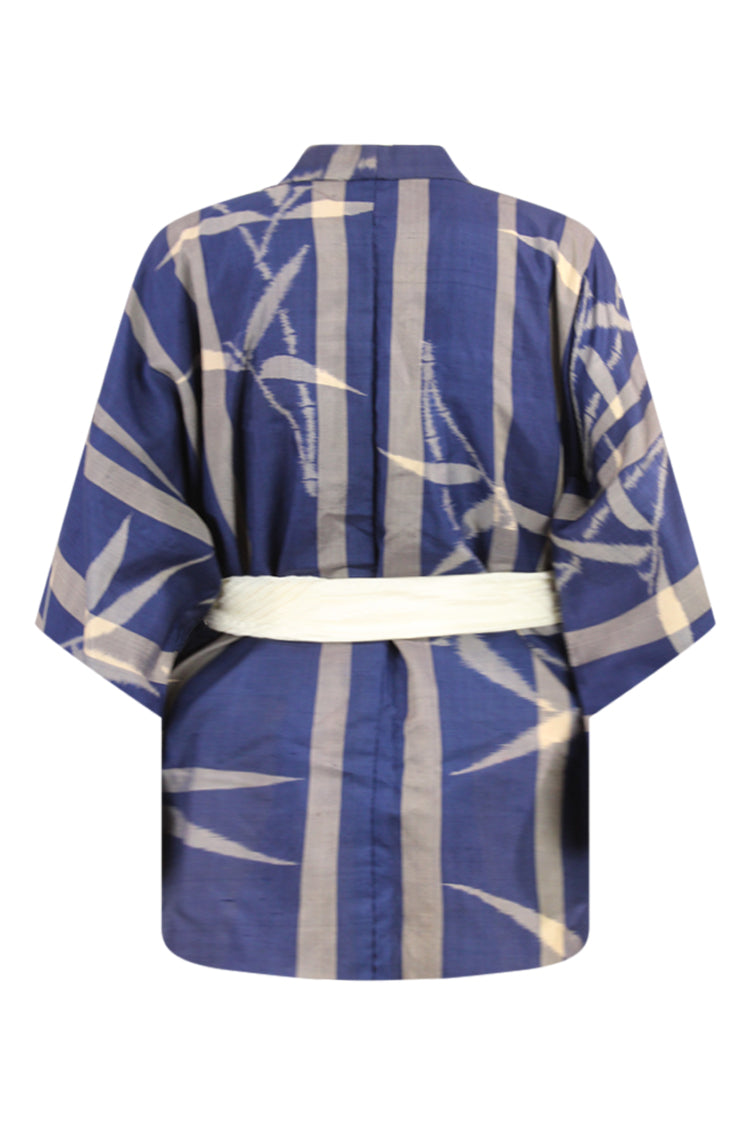one size fits most blue vintage kimono jacket with modern sleeves