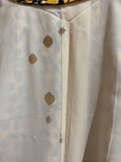 lining with spots of vintage silk kimono jacket