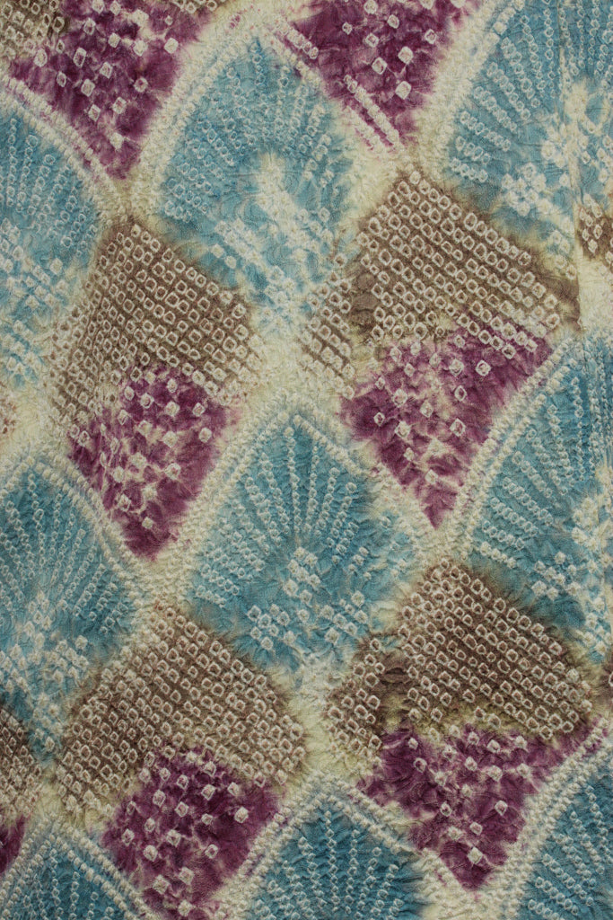 detail of vintage silk shibori kimono  jacket