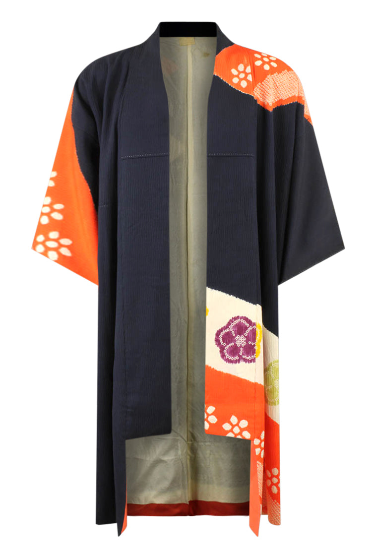 gender inclusive upcycled kimono robe with bold and modern design