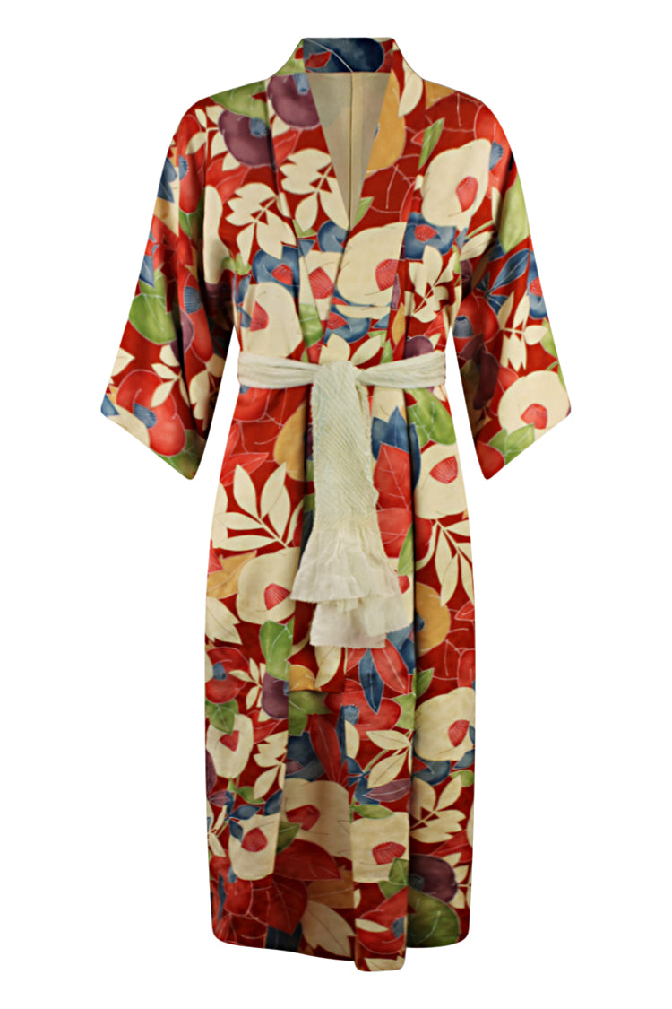 colorful silk vintage kimono
