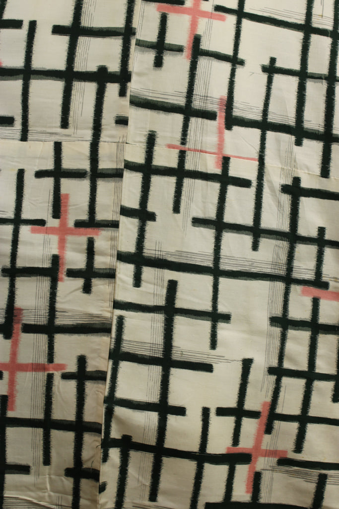 detail of meisen Japanese kimono silk