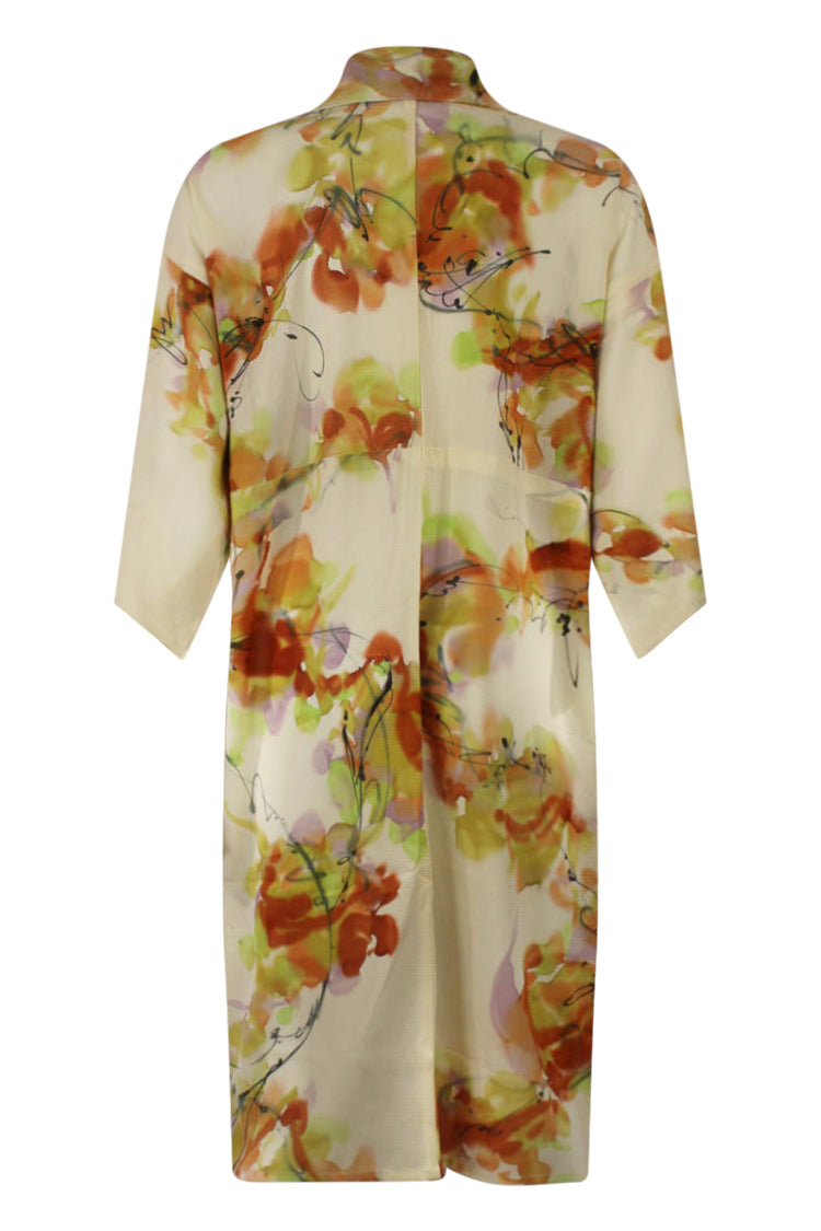unlined summer silk kimono refashioned for gender inclusive modern wear