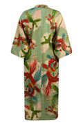 vintage green kimono with phoenix birds