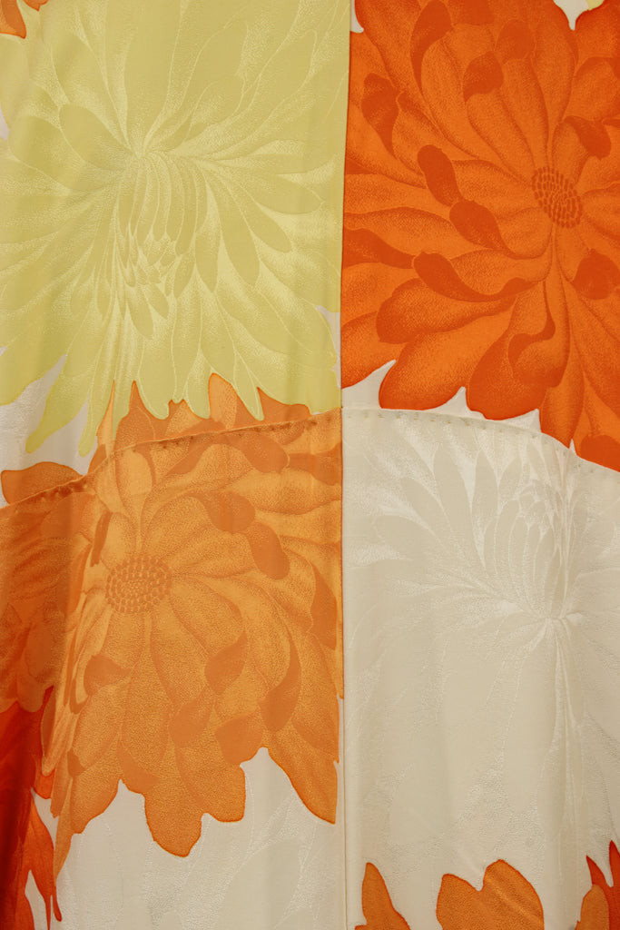cream kimono with orange and yellow kiku - Kiku 