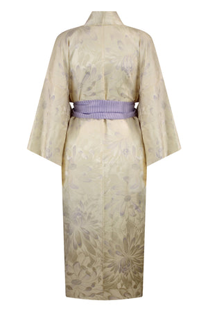 one of a kind luxury silk kimono robe refashioned for mondern wear