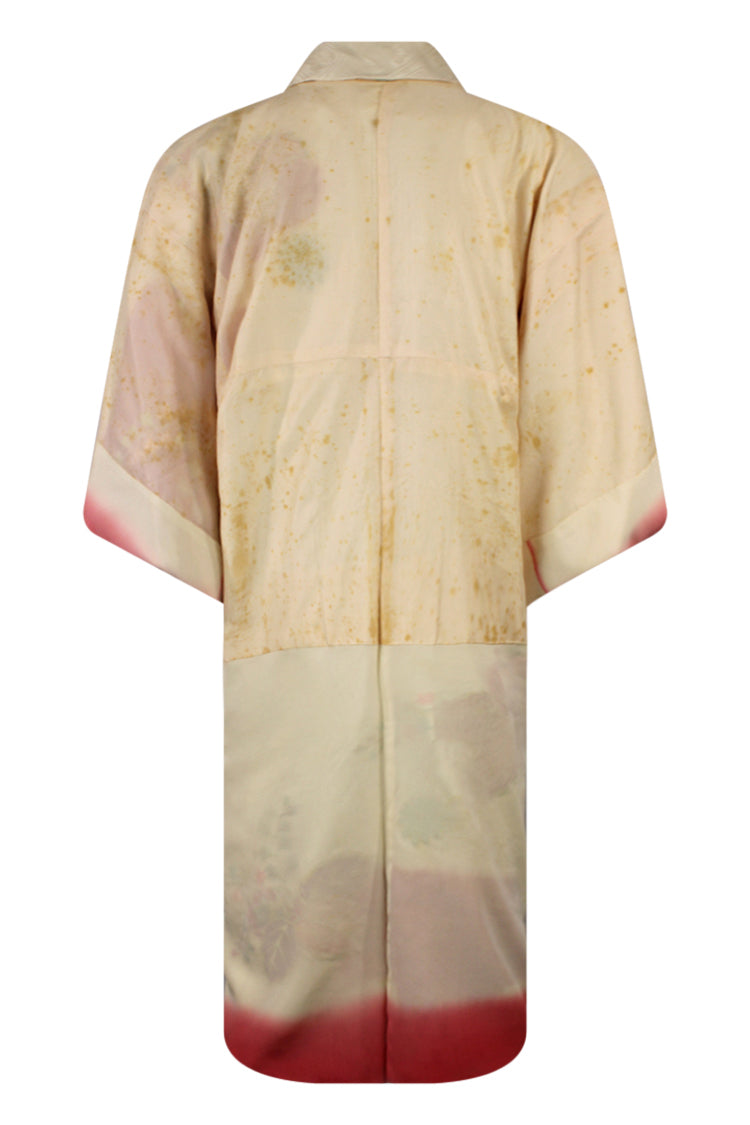 lining of vintage silk kimono