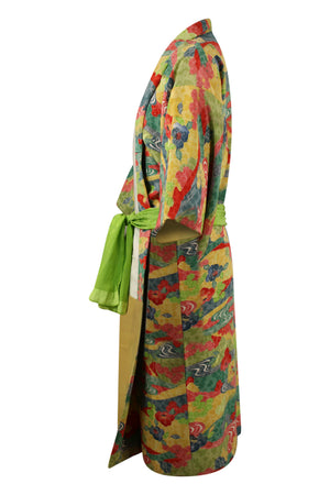 side view of one size fits most unisex updated kimono