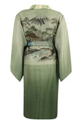 green mens juban shibori collar - Kiku 
