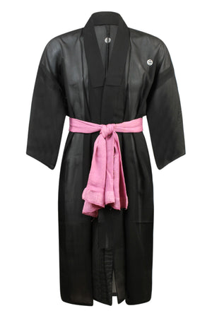 Black summer kimono 5 mons - Kiku 