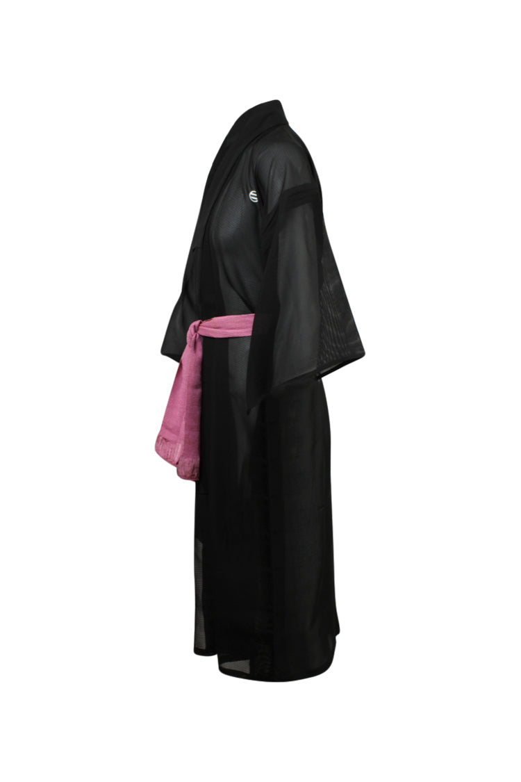 Black summer kimono 5 mons - Kiku 