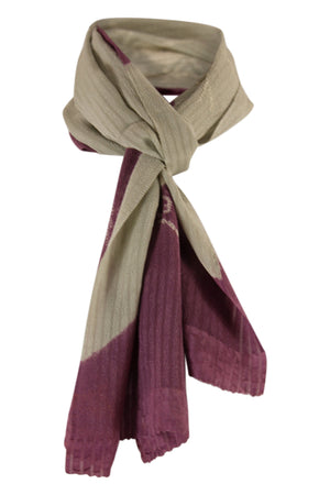 purple and gray sash scarf