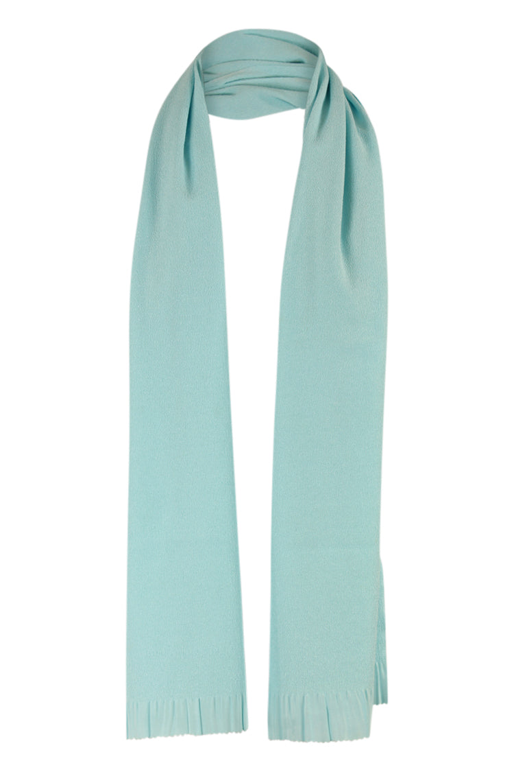 pale turquoise silk sash scarf - Kiku 