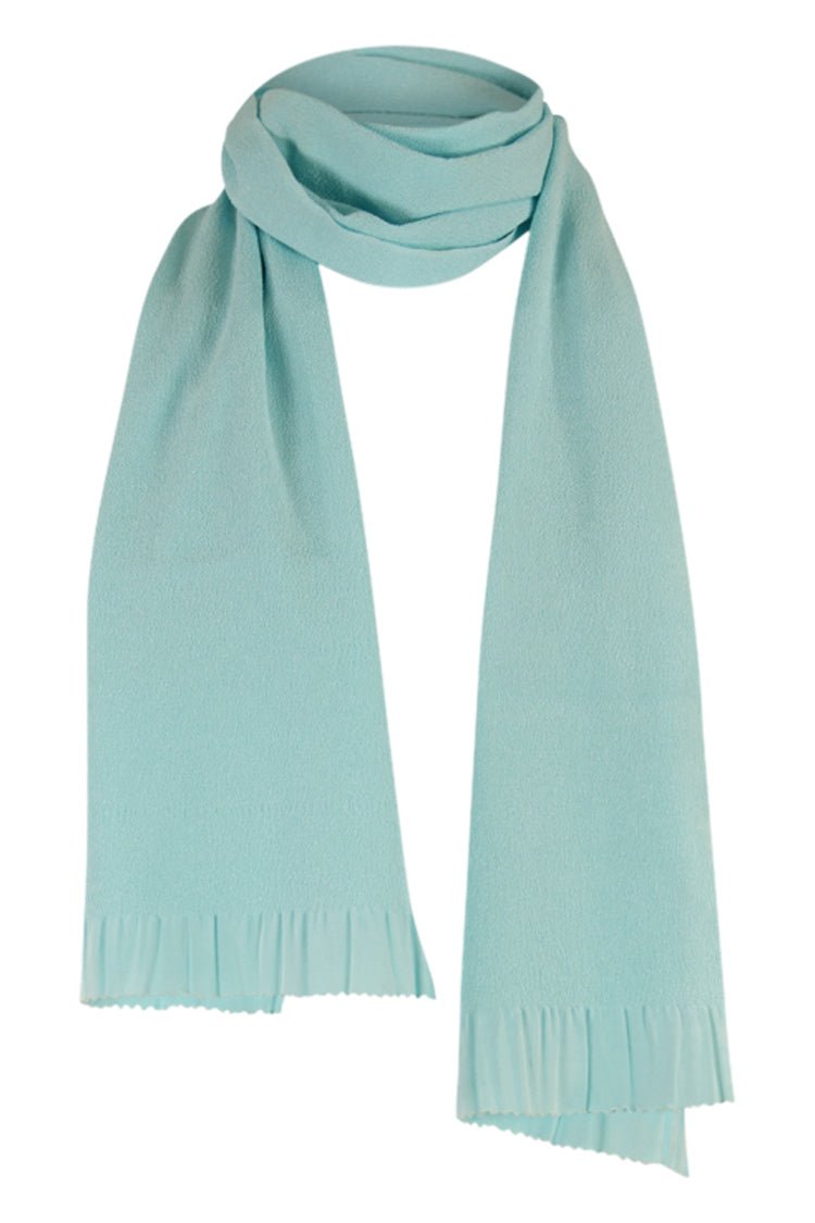 pale turquoise silk sash scarf - Kiku 