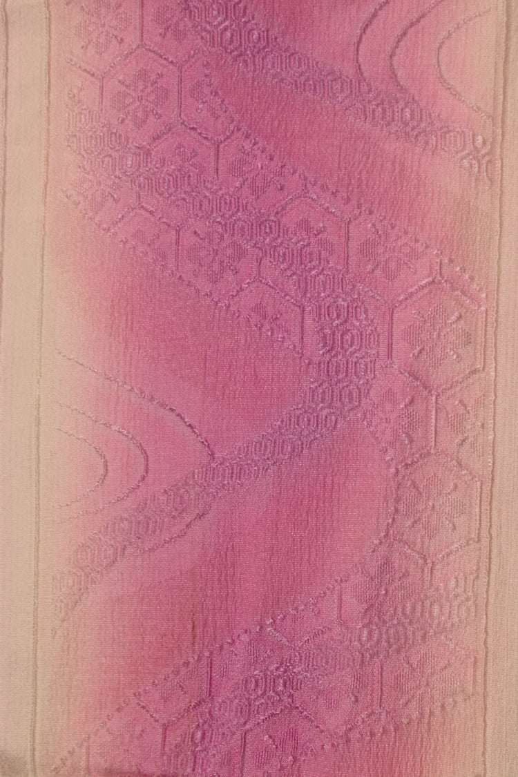 Variegated  pink silk sash scarf