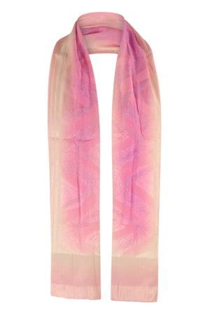 Variegated  pink silk sash scarf