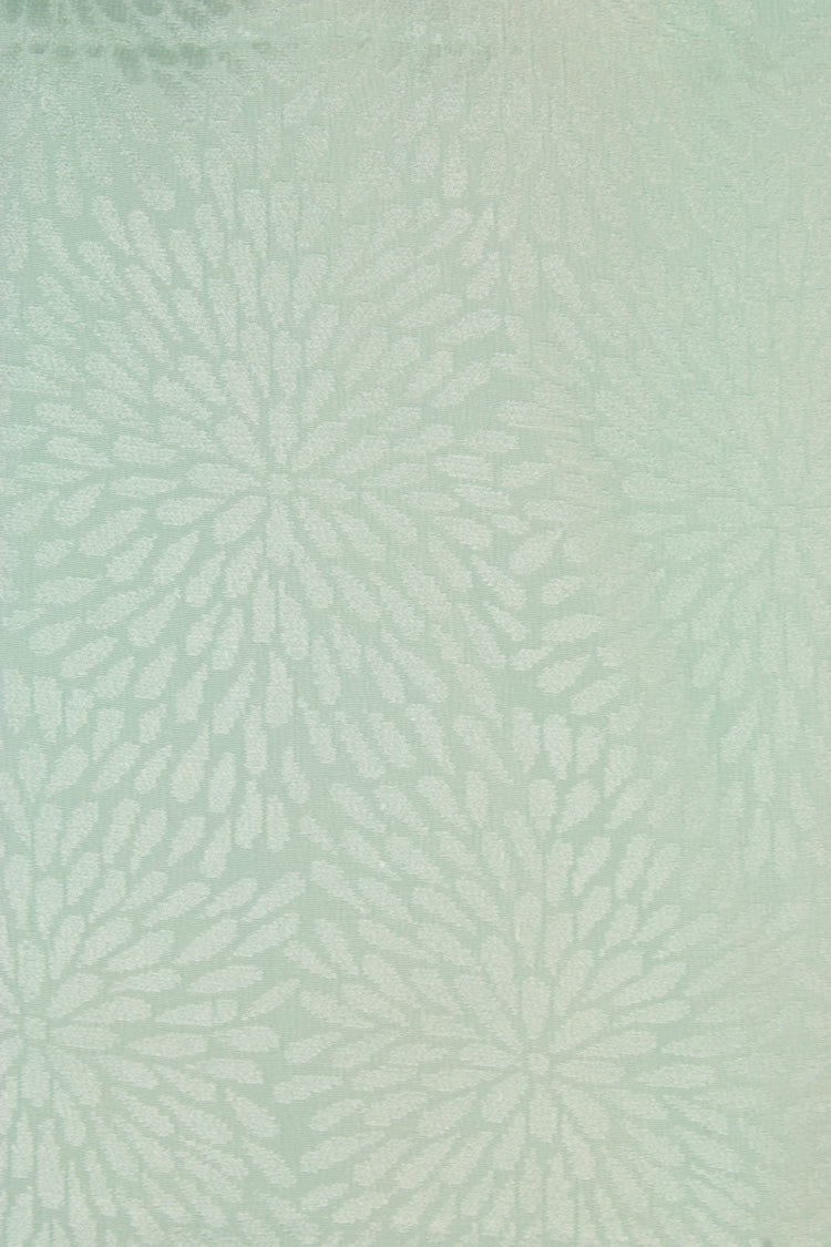Pale turquoise silk sash scarf - Kiku 