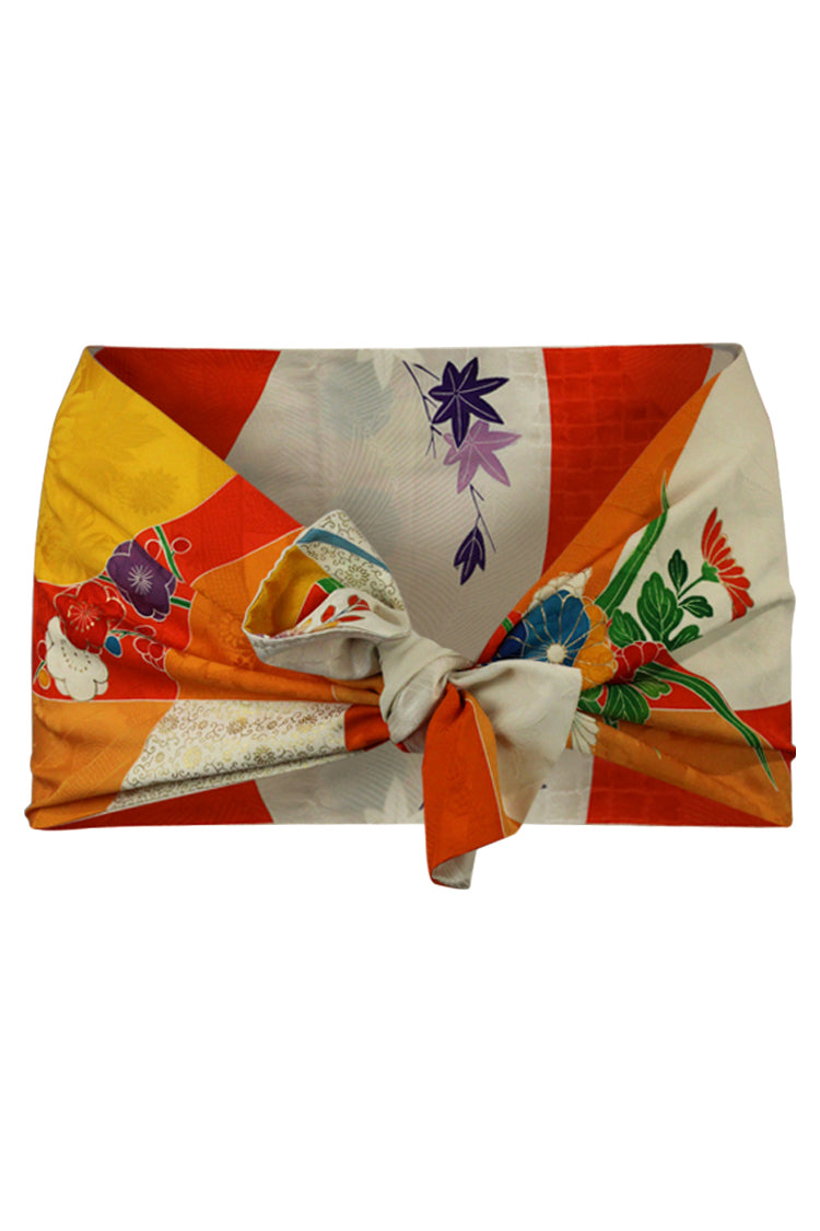 upcycled vintage kimono silk shawl