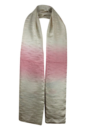 cream and pink lining of silk scarf from kimono silk