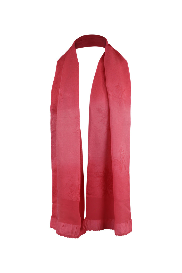 Variegated rose silk sash scarf