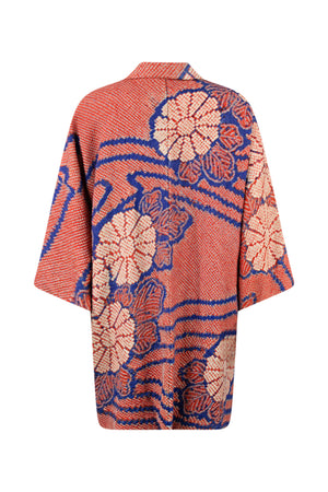 amazing vintage kimono jacket with intricate design that matches at seams