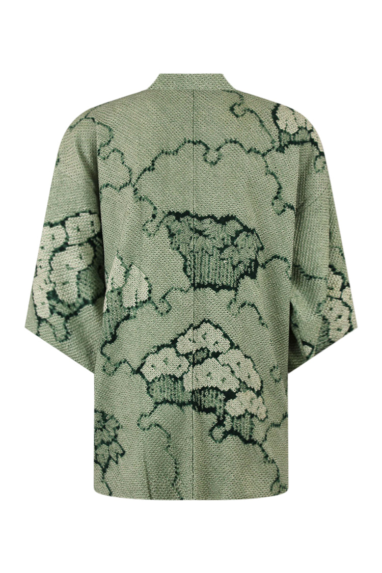 Back seam of vintage kimono jacket illustrating amazing artisanship