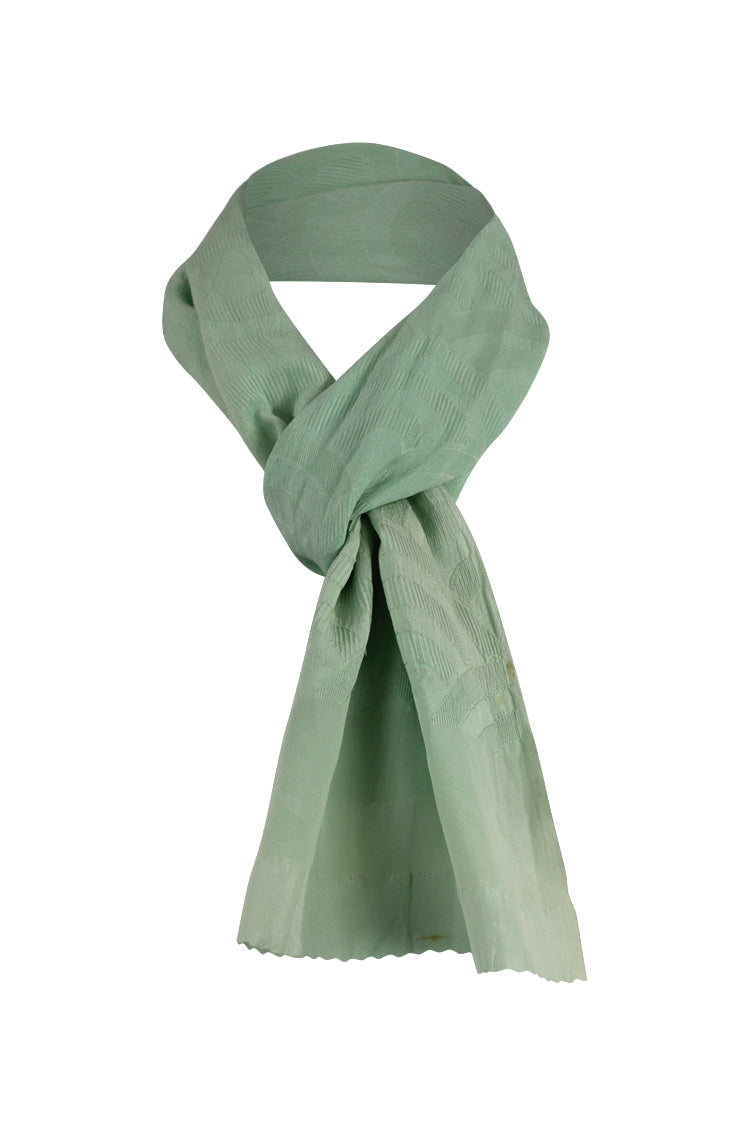 Lime green silk sash scarf - Kiku 