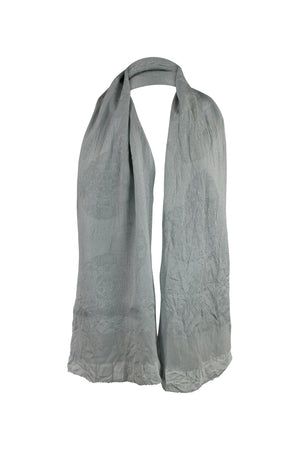 blue gray silk sash scarf